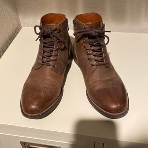 Men’s - Brown Vince Camuto Zip Up Boots - Size 8